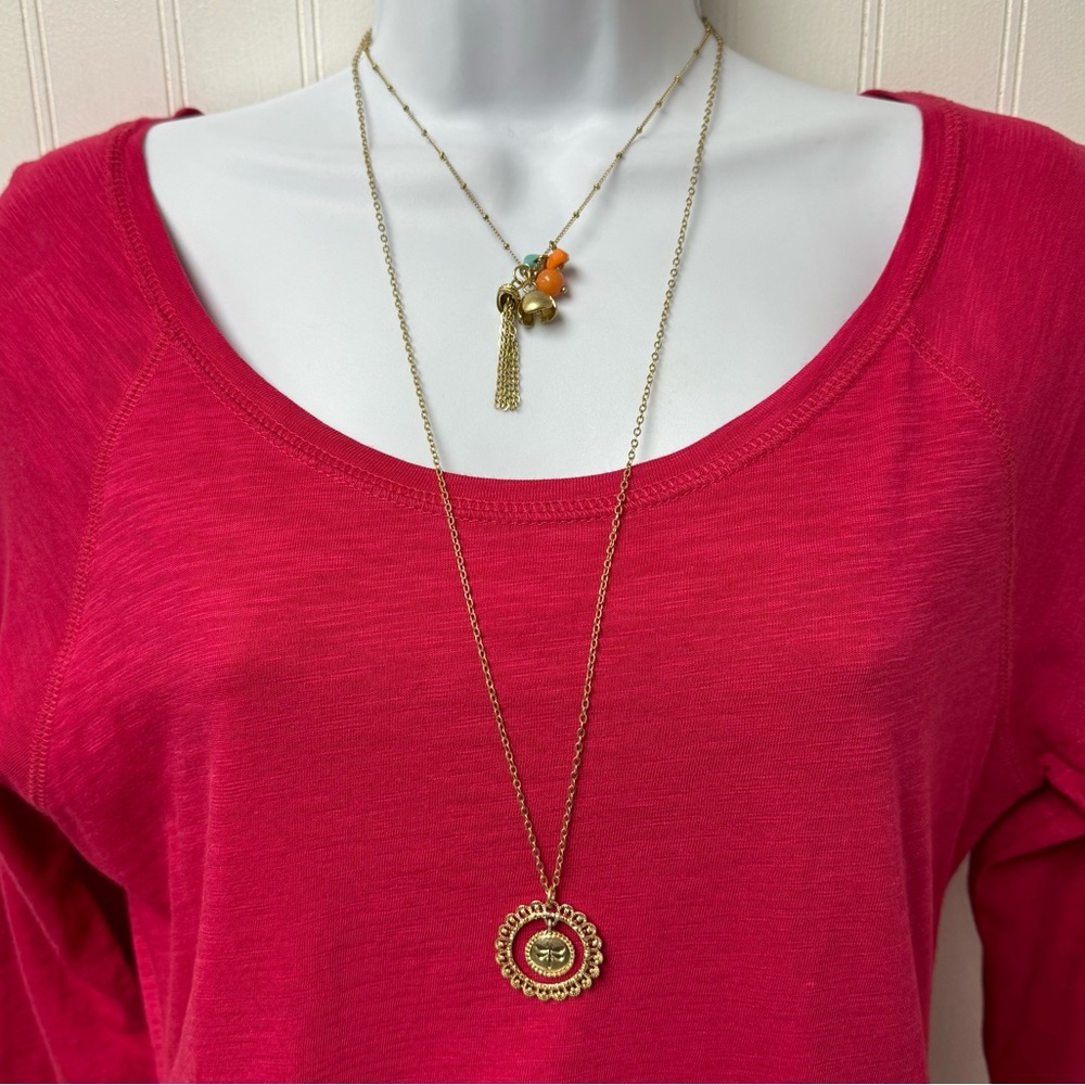Lia Sophia NWT “Tamarindo” Multi Chain Pendant Necklace